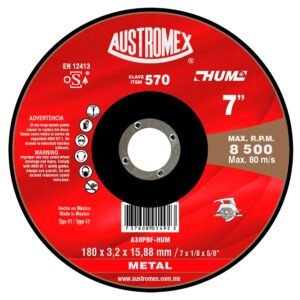 Gráfico1 DISCO CTE/MTAL T.27 HUM 7"X1/8"X5/8" AUSTROMEX|570