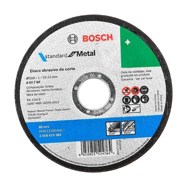 DISCO DE CORTE STANDARD P/METAL 4 1/2X1 BOSCH|2608619383 