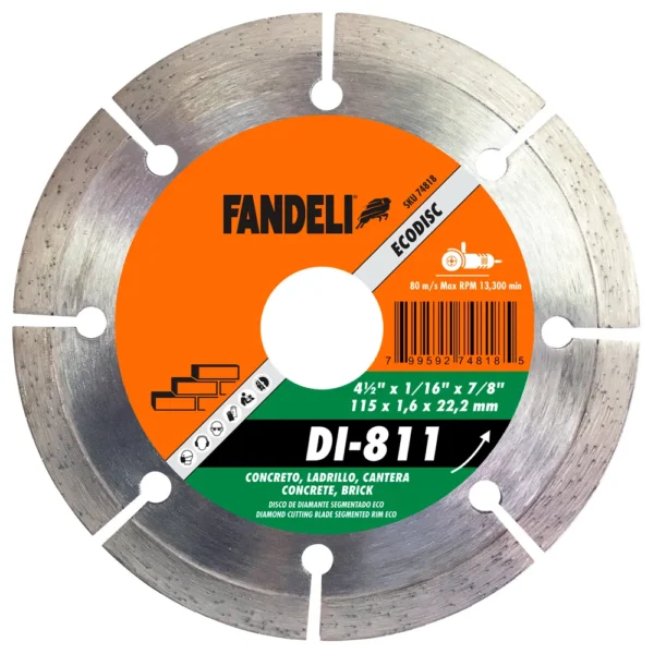 DISCO DIAMANTE SEGMENTADO ECO 4 1/2" DI811 FANDELI|74818