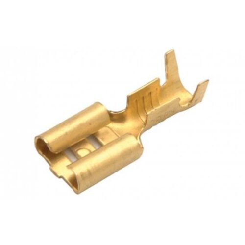 Terminal tipo faston, hembra, desnuda, 1/4 de pulgada