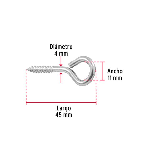 Blíster con 6 armellas cerradas de 20 x 70, FIERO