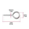 Blíster con 2 armellas cerradas de 22 x 100, FIERO