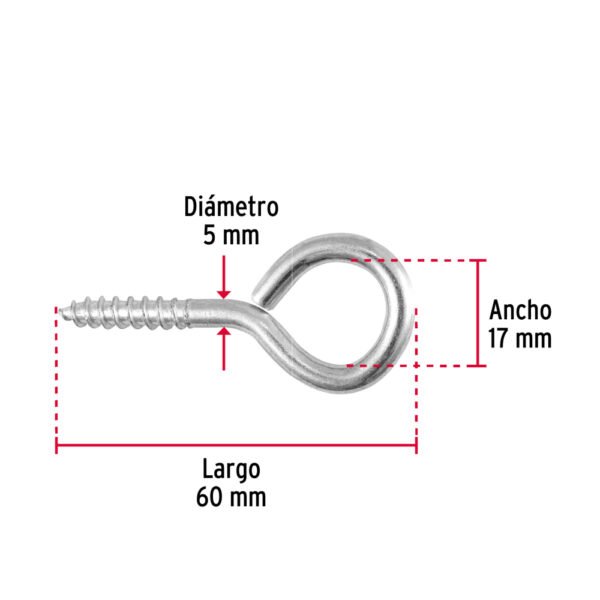Blíster con 2 armellas cerradas de 22 x 100, FIERO