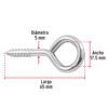 Blíster con 2 armellas cerradas de 23 x 110, FIERO