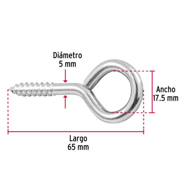 Blíster con 2 armellas cerradas de 23 x 110, FIERO