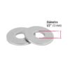 Blíster con 6 arandelas planas de 1/2", FIERO