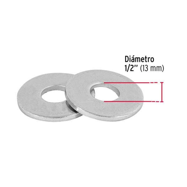 Blíster con 6 arandelas planas de 1/2", FIERO