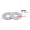 Blíster con 30 arandelas planas de 1/4", FIERO