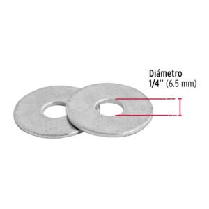 Blíster con 30 arandelas planas de 1/4", FIERO