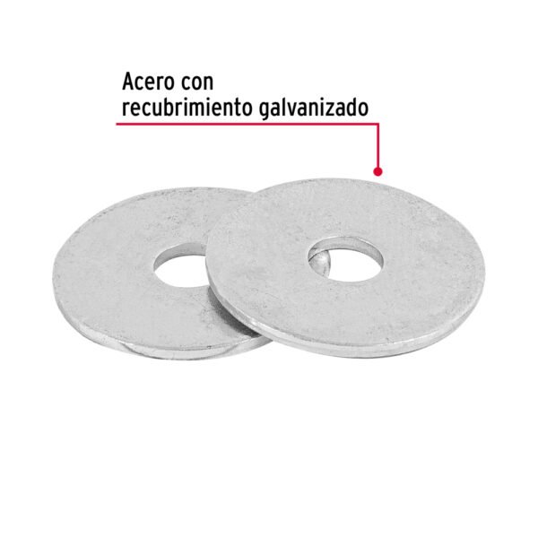 Blíster con 14 arandelas planas de 3/8", FIERO