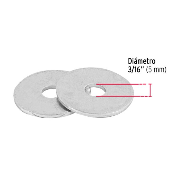 Blíster con 35 arandelas planas de 3/16", FIERO
