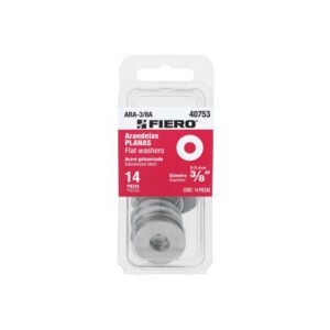 Blíster con 14 arandelas planas de 3/8", FIERO