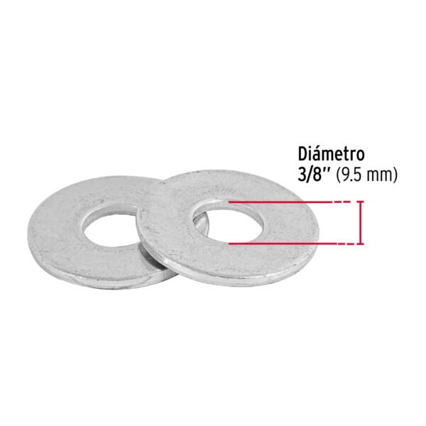 Blíster con 14 arandelas planas de 3/8", FIERO