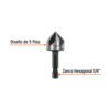 Avellanador HSS cambio rápido 3/4", TRUPER