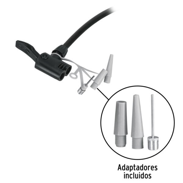 Bomba manual para inflar, 80 PSI, PRETUL