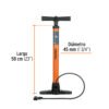 BOM-TR+FC2 Bomba manual para inflar, 100 PSI, TRUPER