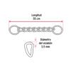 Collar de entrenamiento para perro, 55 cm, eslabón 3.5 mm