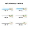 Plug RJ45 CAT6, Bolsa con 20 piezas, VOLTECK
