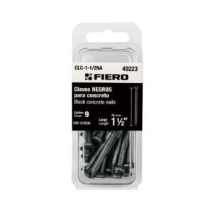 Blíster con 20 clavos negros para concreto 1-1/2", FIERO