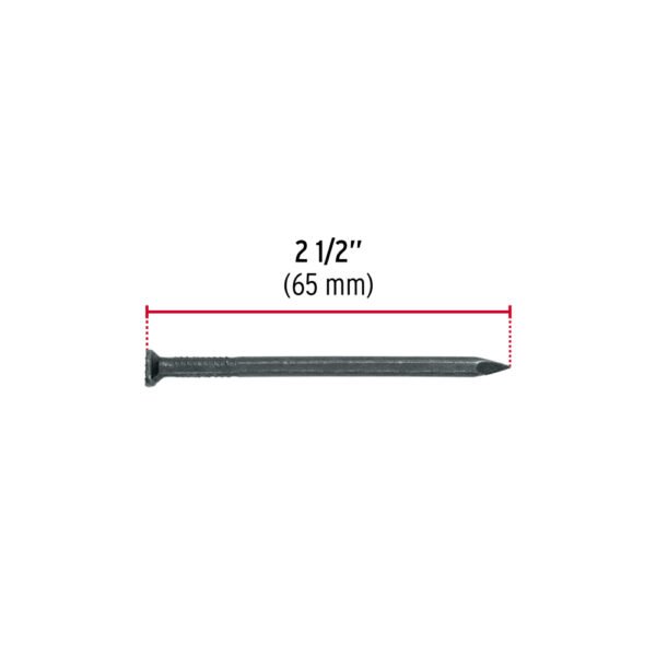 Blíster con 15 clavos negros para concreto 2-1/2", FIERO