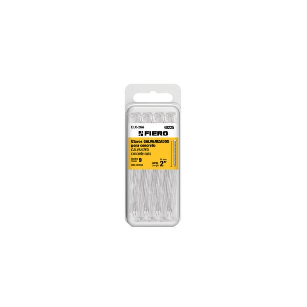 Blíster con 20 clavos galvanizados para concreto 2", FIERO