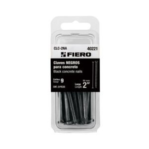 Blíster con 20 clavos negros para concreto 2", FIERO