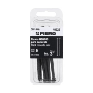 Blíster con 12 clavos negros para concreto 3", FIERO