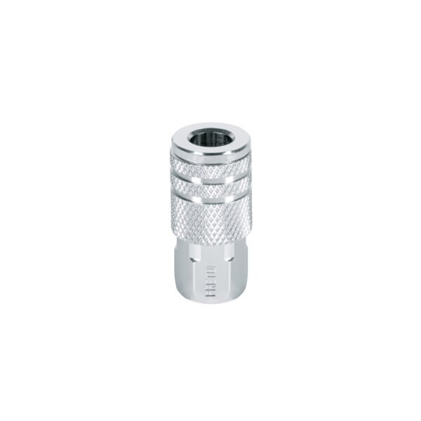 Cople rápido de acero, hembra, cuerda 1/4" NPT, PRETUL