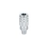Cople rápido de acero, macho, cuerda 1/4" NPT, PRETUL
