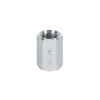 Cople de acero, hembra-hembra, cuerda 1/4" NPT, PRETUL