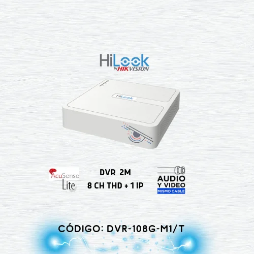 Catalogo-camaras-3 DVR 8 Canales TurboHD + 1 Canal IP / 2 Megapíxel (1080p) Lite / Acusense Lite (Evita Falsas Alarmas) / Audio Bidireccional y Coaxitron / 1 Bahía de Disco Duro / H.265+ / Salida de Vídeo Full HD