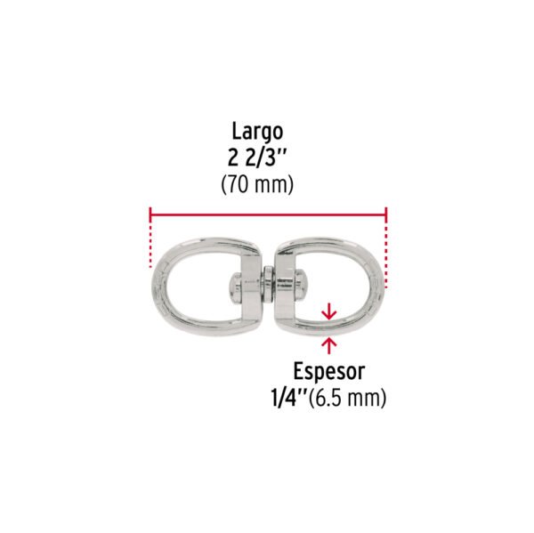 Destorcedor metálico de 1/4", FIERO