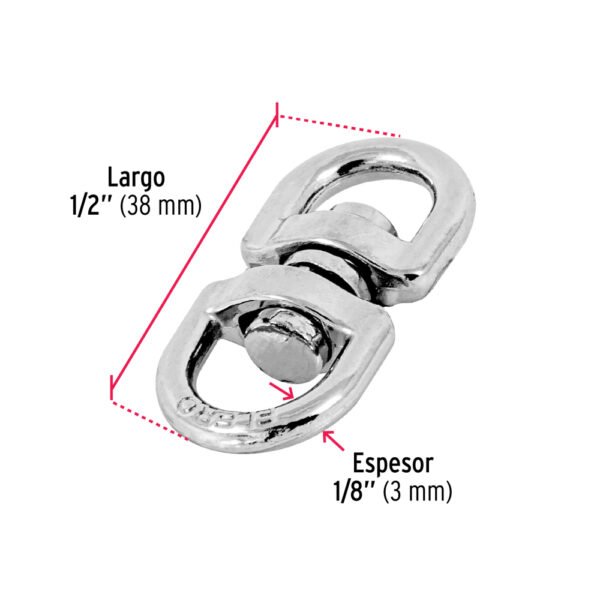 Destorcedor metálico de 1/8", FIERO