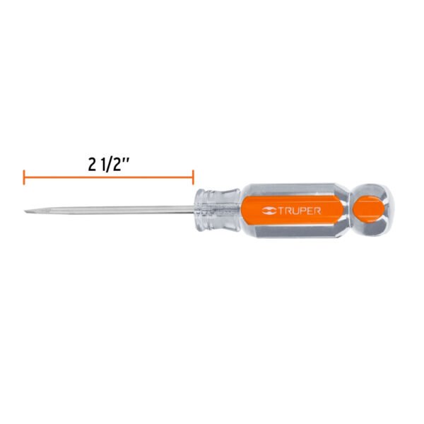 Desarmador cabinet 1/8" x 2-1/2" mango de acetato, TRUPER