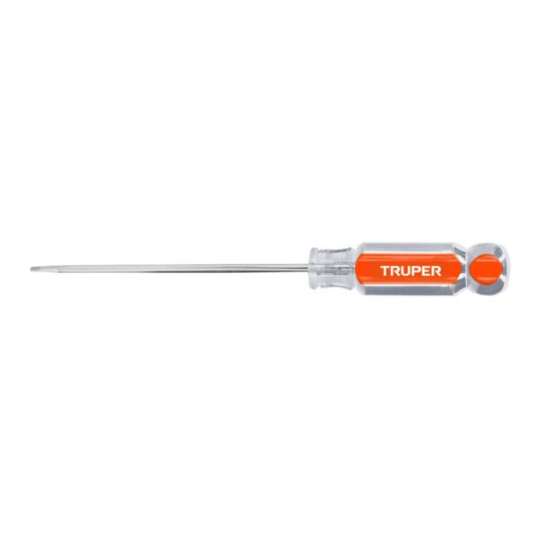 Desarmador cabinet 1/8" x 4" mango de acetato, TRUPER
