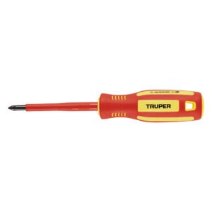 Desarmador dieléctrico de cruz 1/4" x 4", TRUPER