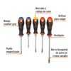 DTJ-5B+FC1 Juego de 5 desarmadores mango Comfort Grip, TRUPER