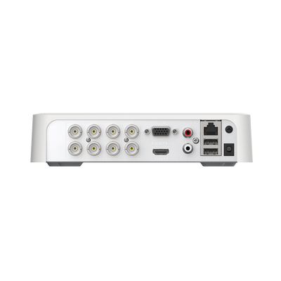 DVR108GM1T-AD-1-p DVR 8 Canales TurboHD + 1 Canal IP / 2 Megapíxel (1080p) Lite / Acusense Lite (Evita Falsas Alarmas) / Audio Bidireccional y Coaxitron / 1 Bahía de Disco Duro / H.265+ / Salida de Vídeo Full HD