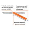 EFT-9X+FC1 Escuadra 9" falsa de acero inox mango de aluminio, EXPERT
