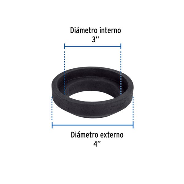 Empaque unión tanque-taza para WC, 3", FOSET