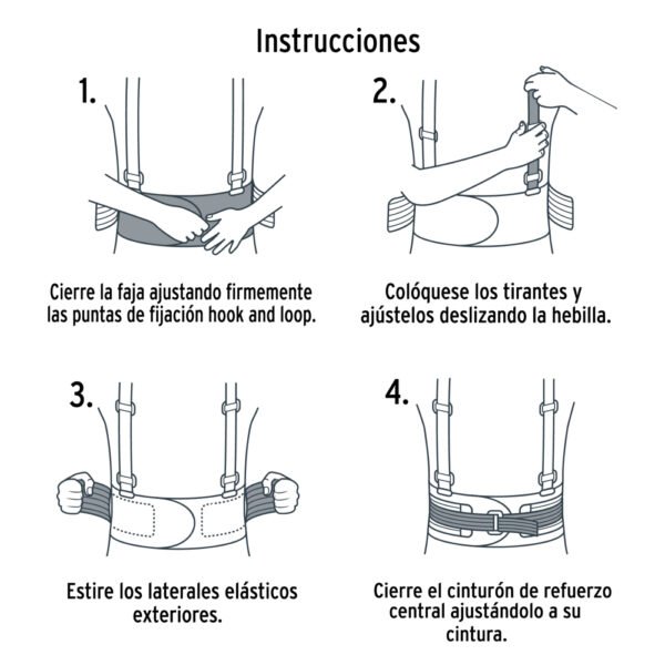FAJA-XLX+D1 Faja lumbar con tercer cinturón, talla XG, TRUPER