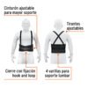 FAJA-XLX+FC1 Faja lumbar con tercer cinturón, talla XG, TRUPER