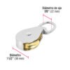 Garrucha metálica para noria de 1-1/2", FIERO