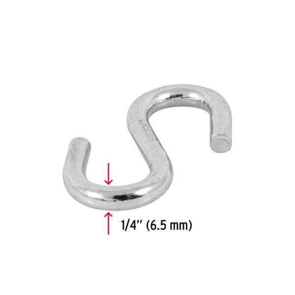 Gancho "S" de 1/4" de acero para cable, FIERO