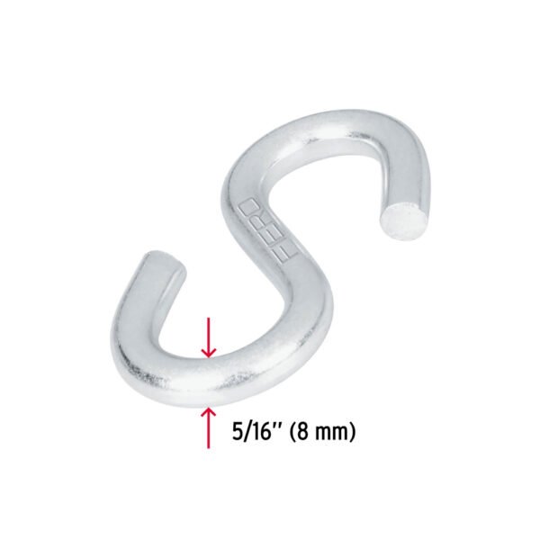 Gancho "S" de 5/16" de acero para cable, FIERO