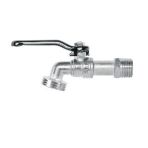 Llave de esfera de zinc 1/2", 110 g, s/adaptador, BASIC