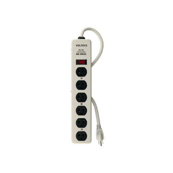 MUL-660 Multicontacto 14 AWG 6 entradas supresor de picos 600 joules