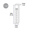 MUL-660+FC2 Multicontacto 14 AWG 6 entradas supresor de picos 600 joules