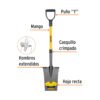 Pala escarramán Tru Pro, puño "Y", mango de fibra de vidrio