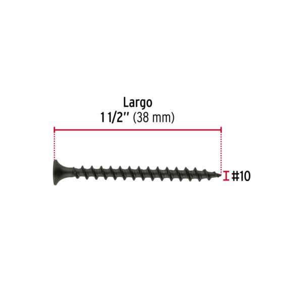 Blíster 10 pijas 10 x 1-1/2"cabeza plana phillips multiusos